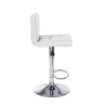 Sgabello Da Bar Alto Imbottito Ecopelle Memphis Bianco Bizzotto