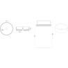 Lavabo Da Appoggio Tondo In Ceramica Bianco Lucido 41x15,5 Cm
