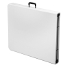 Tavolo pieghevole richiudibile a valigia in resina Bianco struttura in ferro 180X70X74 DG45065