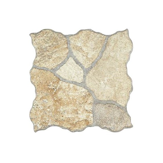 Grès porcellanato effetto pietra 31,6 x 31,6 cm Ceramica Gomez Tundra Beige