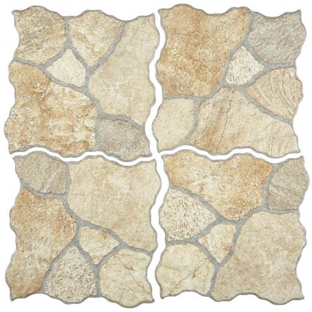 Grès porcellanato effetto pietra 31,6 x 31,6 cm Ceramica Gomez Tundra Beige