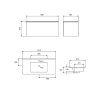 Mobile Bagno Cannettato 100 cm Kion Con Lavabo E Specchio LED Karag
