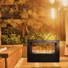 Camino a bioetanolo da terra per interno esterno Giotto S Nero 100x30x70