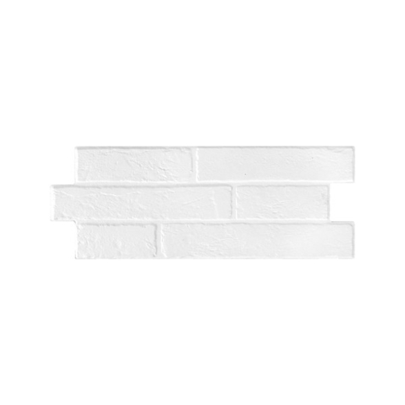 Rivestimento Effetto Muretto 16x40 Gres Porcellanato White Brick Bianco