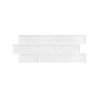 Rivestimento Effetto Muretto 16x40 Gres Porcellanato White Brick Bianco