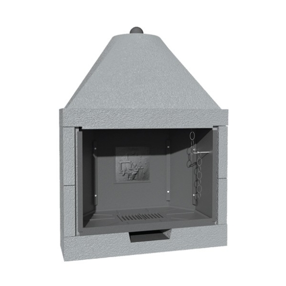 Camino A Legna In Ghisa Prefabbricato 111x60x150H M110TGH Marsicamin