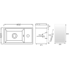 Mobile bagno sospeso 40 cm salvaspazio con lavabo e specchio bianco laccato