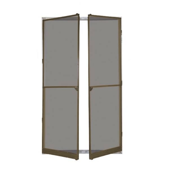 Zanzariera Per Porta A Battente 2 Ante 150x240 Telaio Alluminio Bronzo Sangiorgio