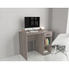 Scrivania Effetto Legno 75x50x75 Con Ripiani E Cassetto Rovere Grigio