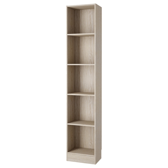 Libreria Ufficio Modulare 4 Ripiani 41x27x203 Effetto Legno