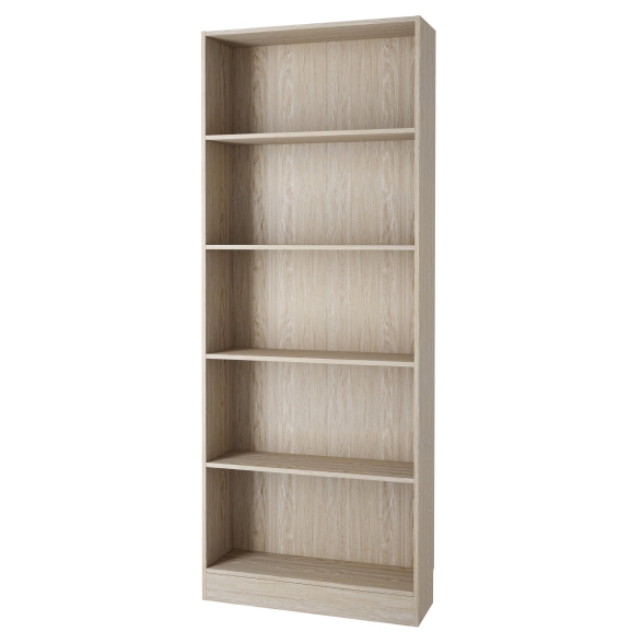 Libreria Ufficio Modulare 4 Ripiani 79x27x203 Effetto Legno