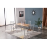 Tavolo Da Pranzo Con 4 Sedie Legno Chiaro 120x70 Arredo Cucina