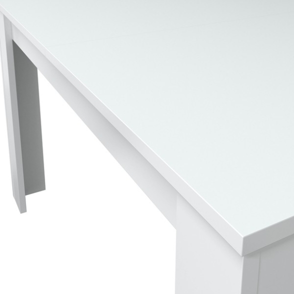 Tavolo allungabile rettangolare 140-190x90 Kendra Bianco Lucido
