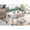 Tavolo allungabile rettangolare 140-190x90 Kendra Bianco Lucido