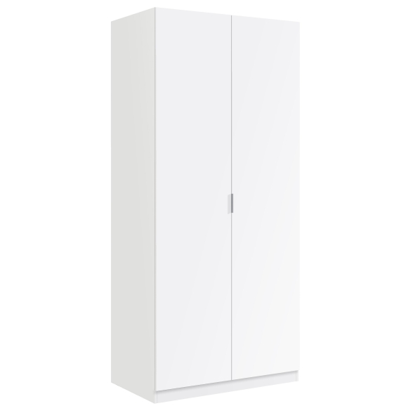 Armadio Guardaroba 2 Ante Con Barra Appendiabiti 81x52x180H Bianco