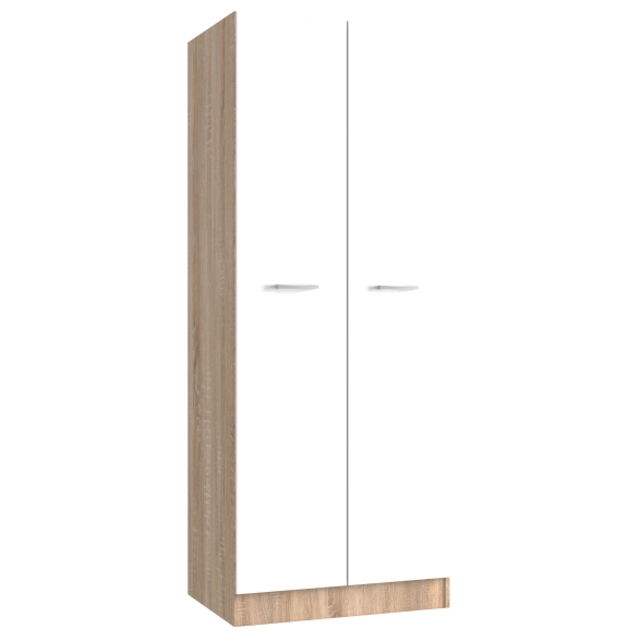 Armadio Guardaroba Con Barra Appendiabiti E Ripiano 71x52x181 Rovere E Bianco