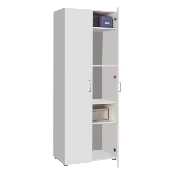 Armadio Multiuso 2 Ante Bianco 70 Cm In Kit