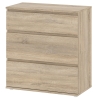 Cassettiera 3 Cassetti Rovere 77x40x87 In Kit Nova