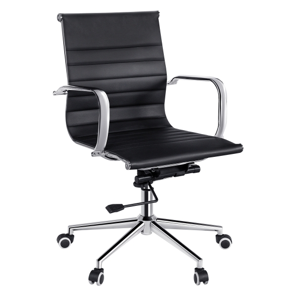 Poltrona Da Ufficio Design Moderno Base Metallo Mod.HW61982GR Grigio