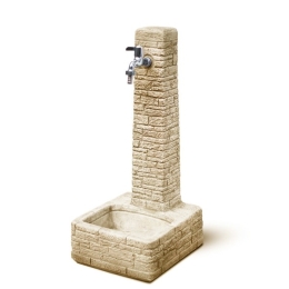 Fontana Da Giardino Effetto Pietra Clanezzo 28x31x65 Nocciola KAM