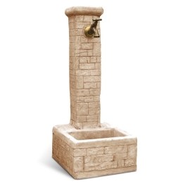 Fontana Da Giardino Effetto Pietra Iglesias 30x41x75 Nocciola KAM