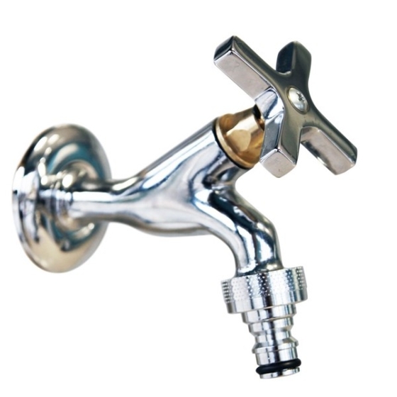 Rubinetto A Bottone Per Fontane A Parete Maurer - Ottone 1.2" | Per Fai Da Te - Foto 5