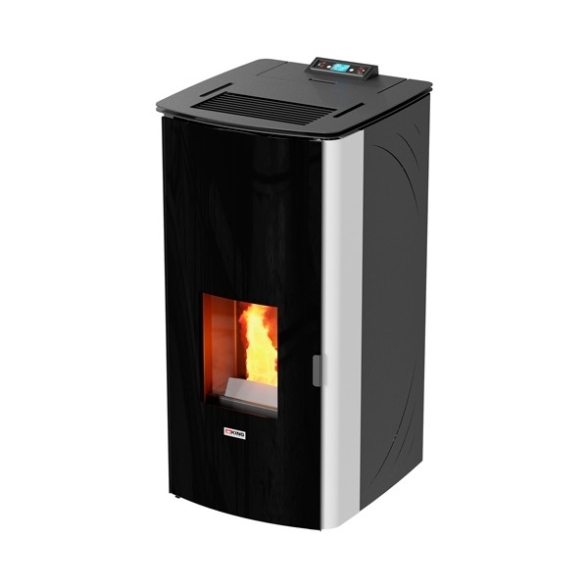 Termostufa A Pellet King 17DD Idro 17 kW Bianco Con Ventilazione