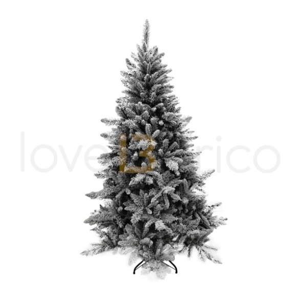 Albero Di Natale Innevato 180 Cm Grappa Pine 796 Rami - Diametro 105 Cm