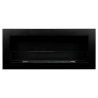 Camino a bioetanolo a parete o incasso Livorno Nero 90x12x40 con vetro