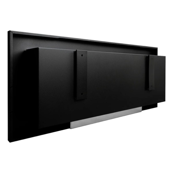 Camino a bioetanolo a parete o incasso Livorno Nero 90x12x40 con vetro