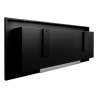 Camino a bioetanolo a parete o incasso Livorno Nero 90x12x40 con vetro