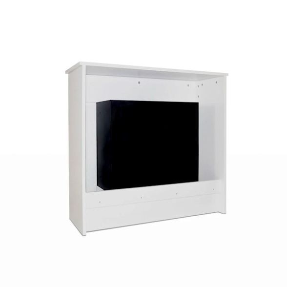 Camino a bioetanolo da terra in legno bianco Michelangelo 96x36x90h