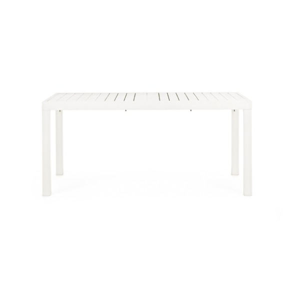 Tavolo In Alluminio Allungabile Da Esterno 100x200-300 Cm Bianco