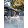 Tavolo In Alluminio Allungabile Da Esterno 100x200-300 Cm Bianco