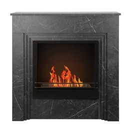 Camino a bioetanolo da terra BELLINI effetto marmo Nero 96x35x96h