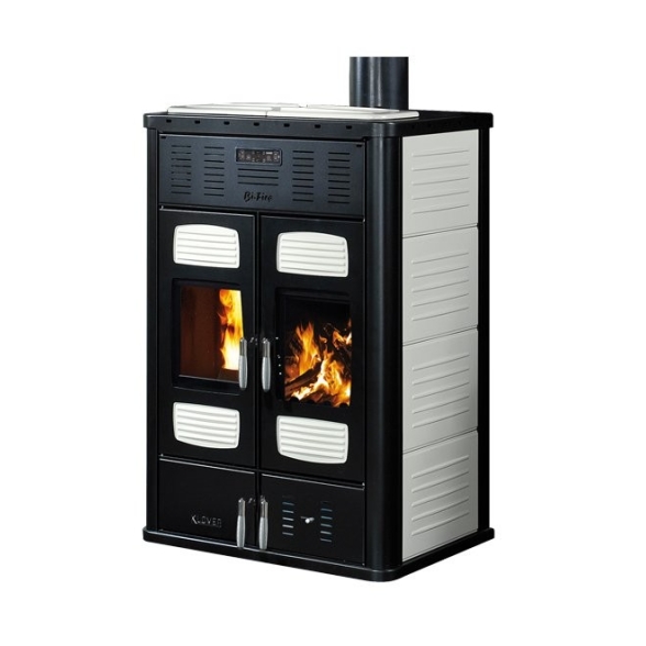 Klover BI-FIRE ACS F.A. BF-ARP avorio Termostufa a pellet e legna 28,6 kW