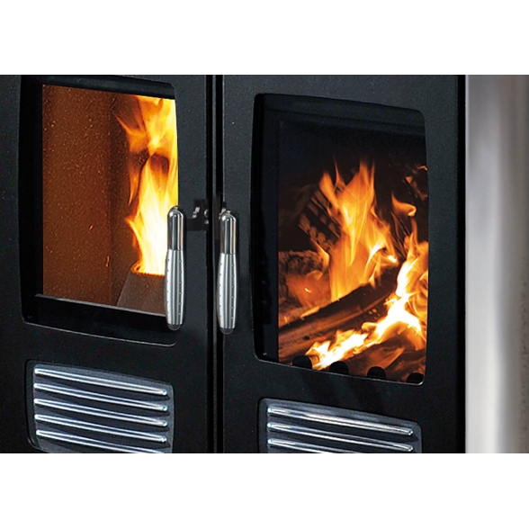 Klover BI-FIRE ACS F.A. BF-ARP avorio Termostufa a pellet e legna 28,6 kW