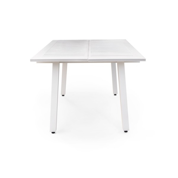 Tavolo In Alluminio Quadrato Da Esterno 145x100-145 Cm Bianco