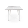 Tavolo In Alluminio Quadrato Da Esterno 145x100-145 Cm Bianco