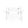 Tavolo In Alluminio Quadrato Da Esterno 145x100-145 Cm Bianco