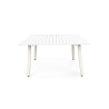 Tavolo In Alluminio Quadrato Da Esterno 145x100-145 Cm Bianco