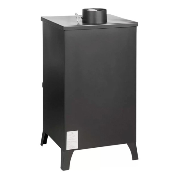 Stufa A Legna In Acciaio 15 kW Olga Nera 45,5x48,5xh91 Uscita Fumi Superiore