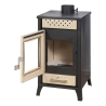 Stufa A Legna In Acciaio 15 kW Olga Beige 45,5x48,5xh91 Uscita Fumi Superiore