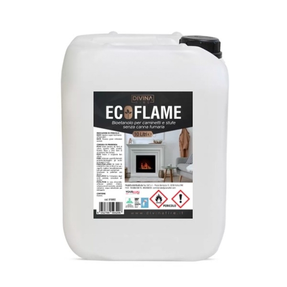 Bioetanolo Da 10 Lt Tanica Di Combustibile Ecoflame Naturale Ecologico