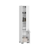 Colonna Da Bagno Multiuso 2 Ante Con Ripiani 30x30x140 Bianca Serena