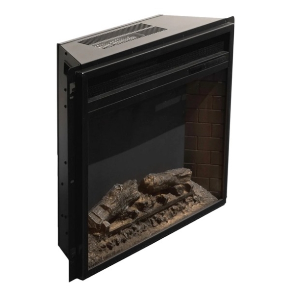Camino elettrico da terra ADAMS in legno Bianco L107 x P24 x H95,2
