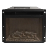 Camino elettrico caminetto da terra ad angolo MADISON in legno Marrone L126 x P78 x H83
