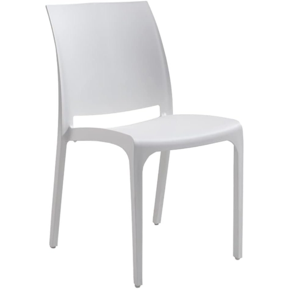 Sedie impilabili in resina da interno ed esterno made in Italy Sofia bianco