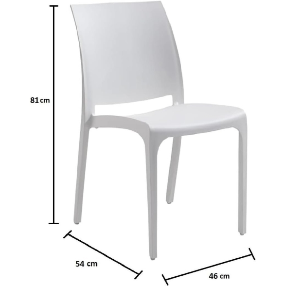 Sedie impilabili in resina da interno ed esterno made in Italy Sofia bianco
