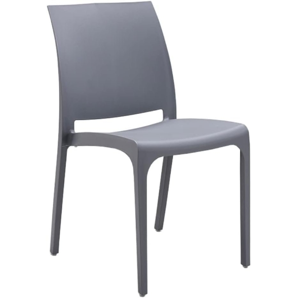 Sedie impilabili in resina da interno ed esterno made in Italy Sofia grigio